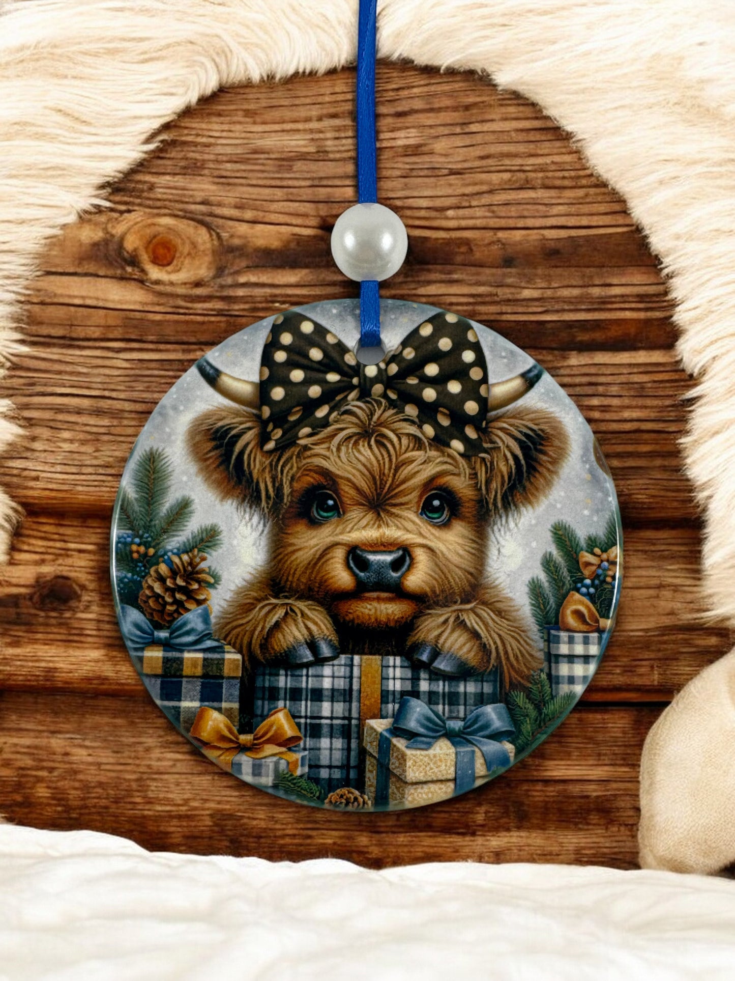 highland cow ornament