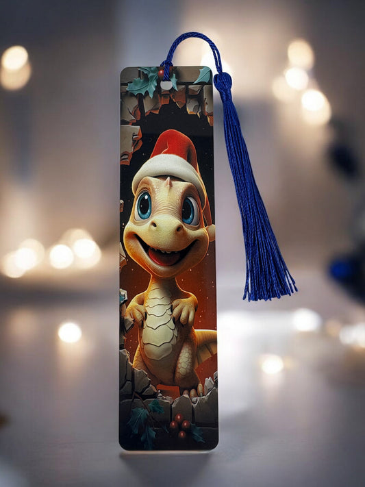 whimsical baby dinosaur bookmark