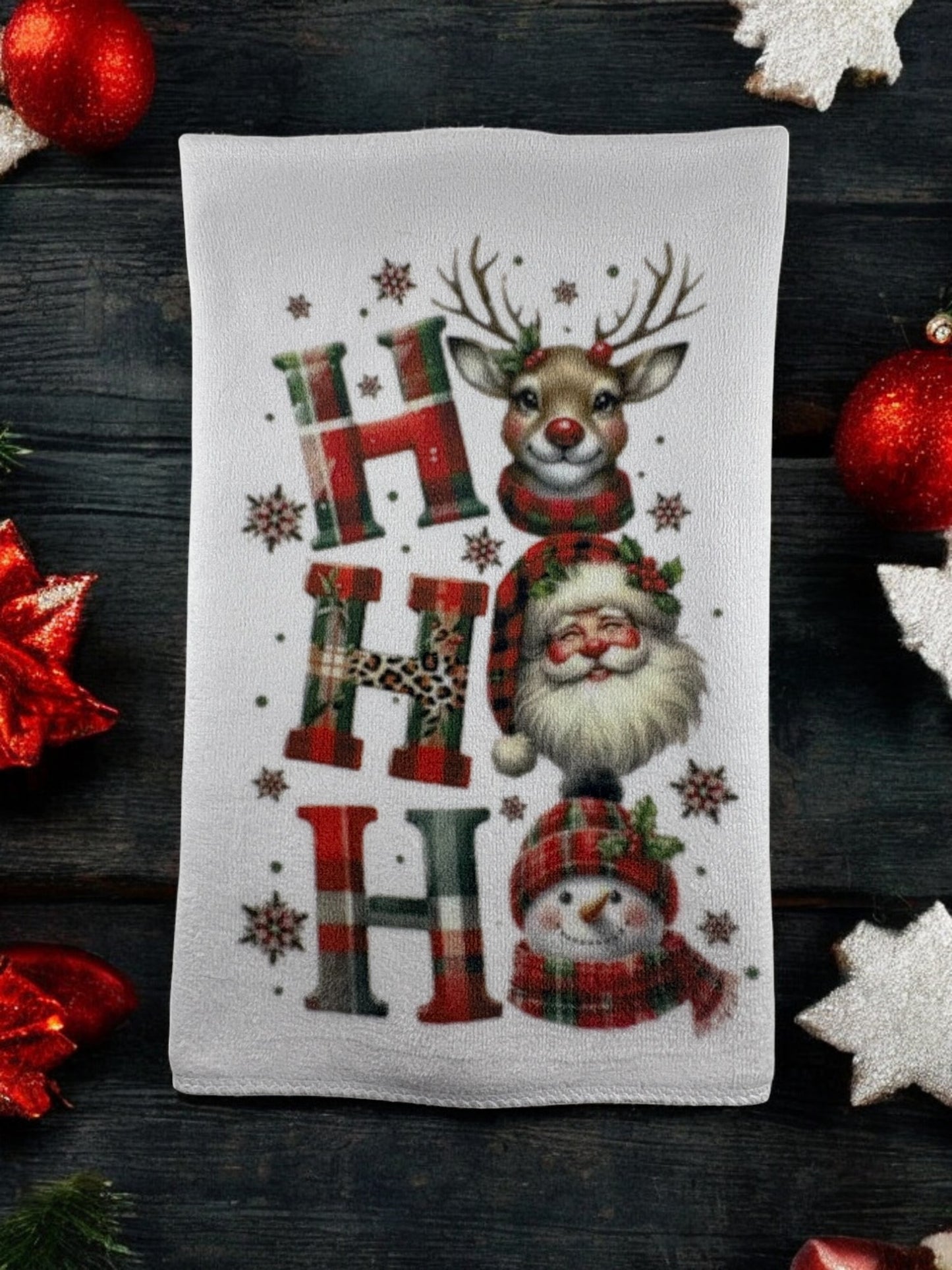 ho,ho,ho christmas washcloth and towel set