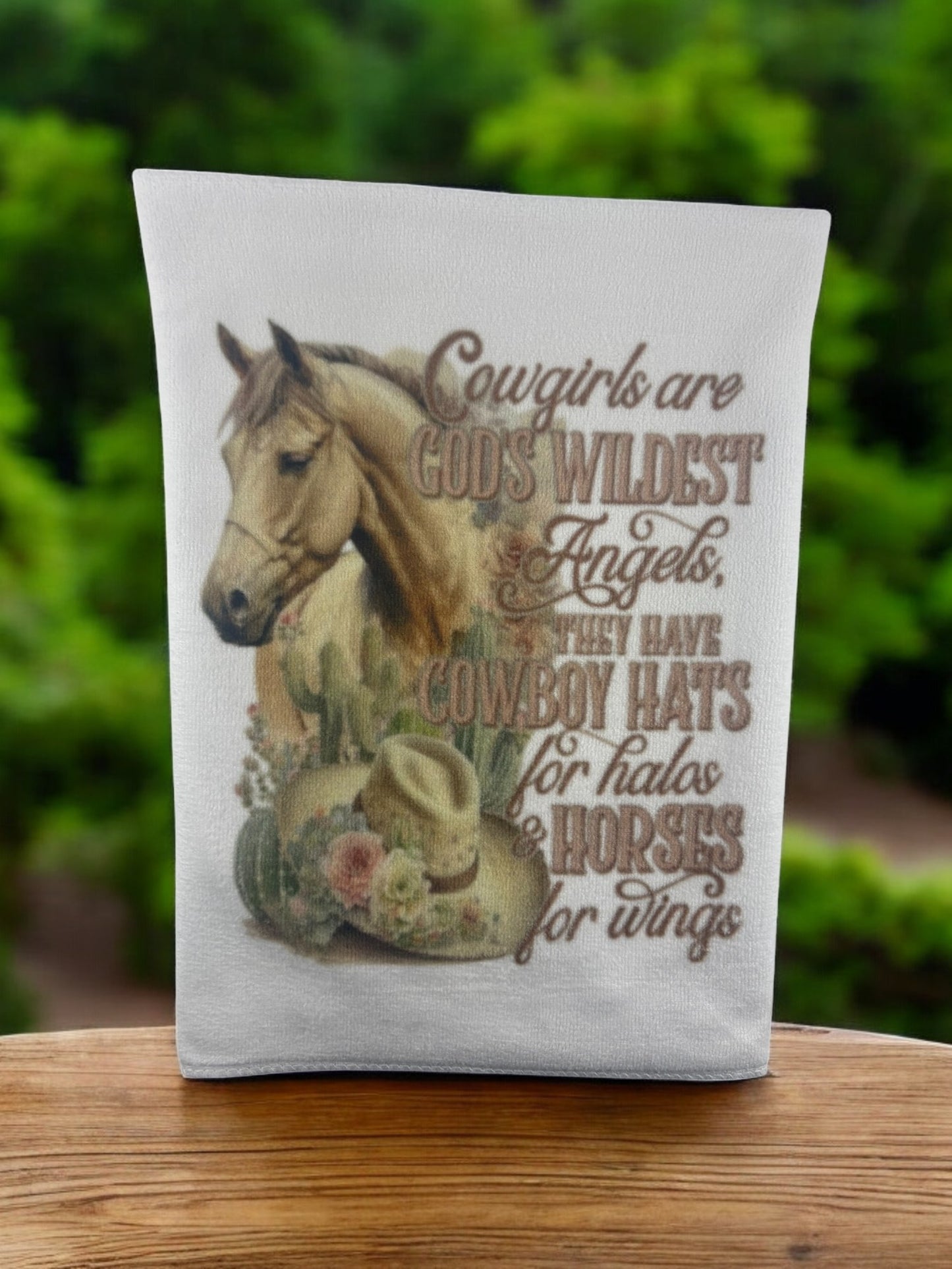 cowgirls are gods wildest angels washcloth and towel