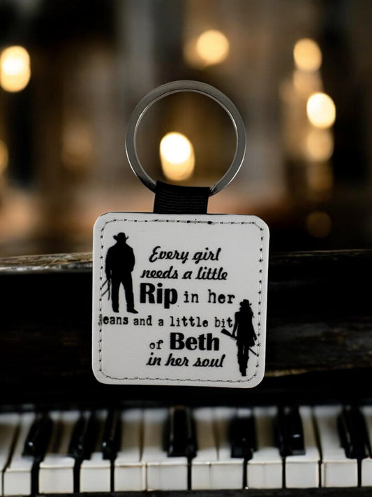 every girl needs a little rip in her jeans and a little Beth in her soul keyring