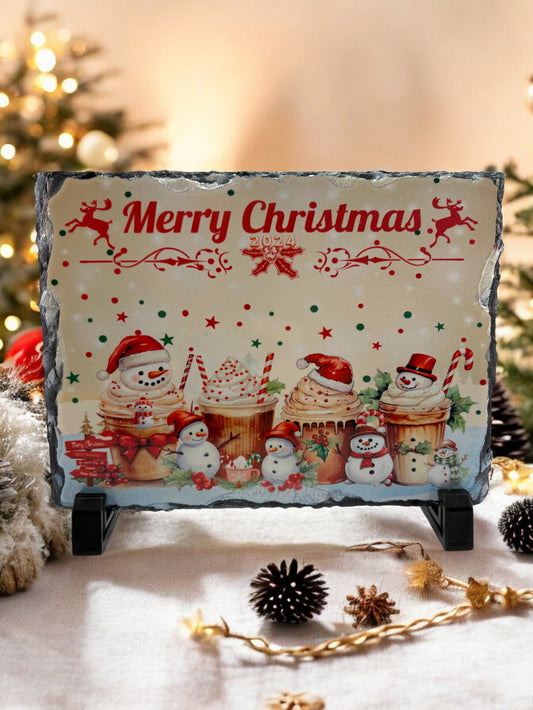 Merry Christmas coffee slate
