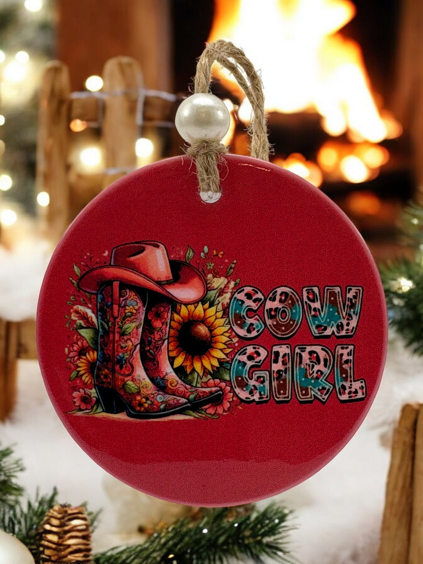 cowgirl ornament