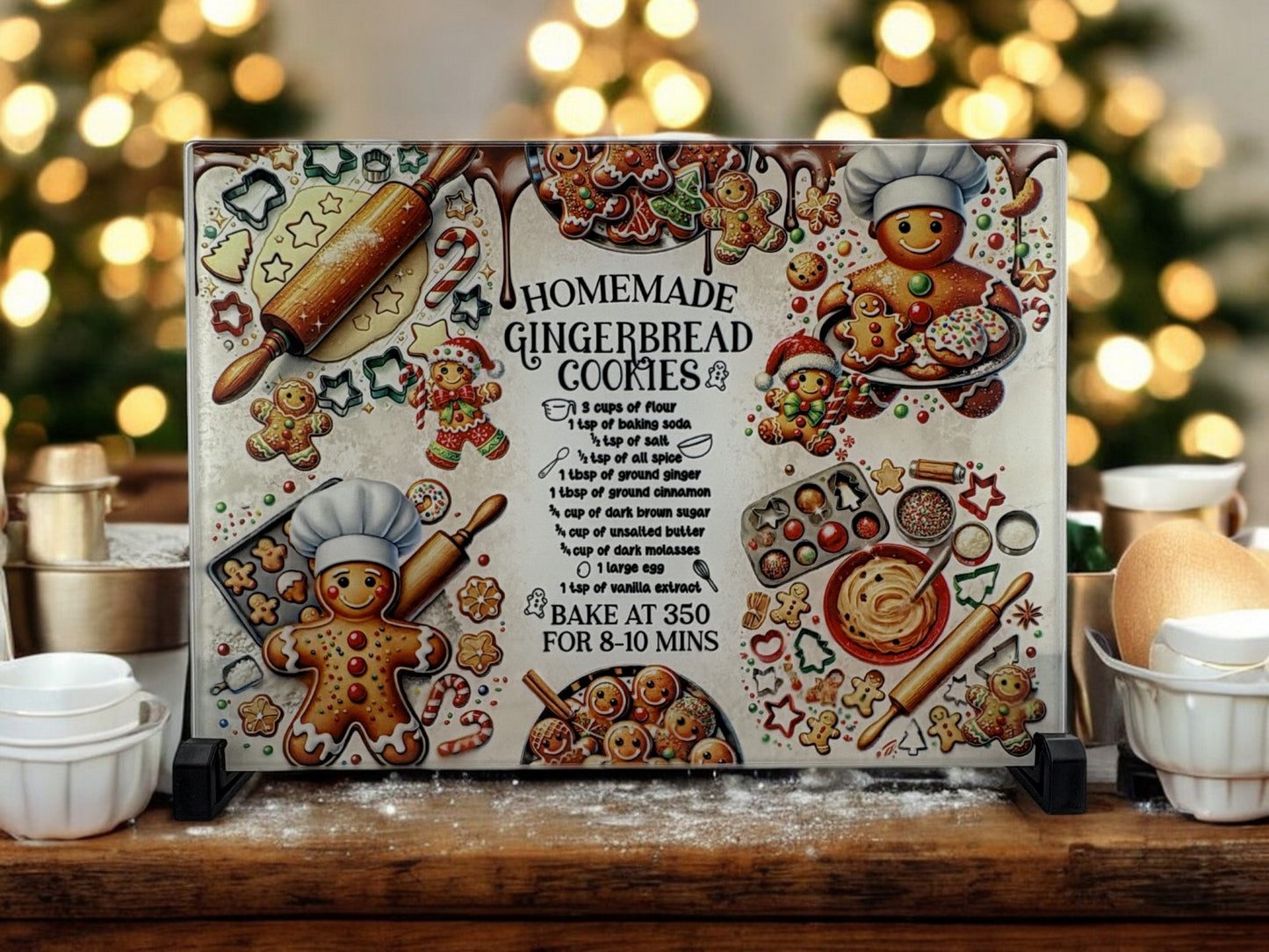 gingerbread recipe cutting board