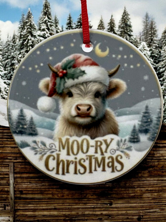 moo-ry christmas ornament