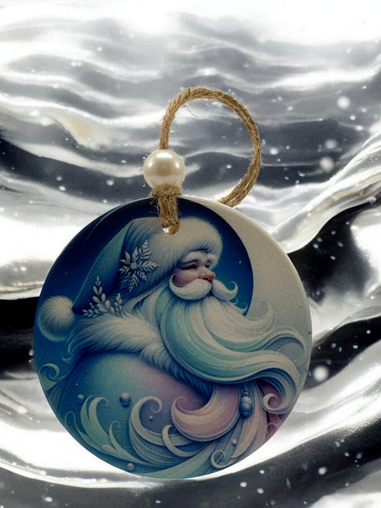 pastel Santa ornament
