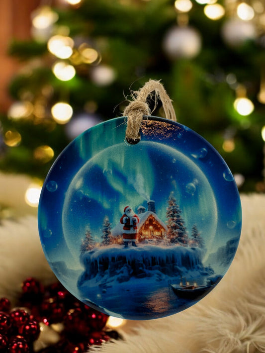 Santas village Snow globe ornament